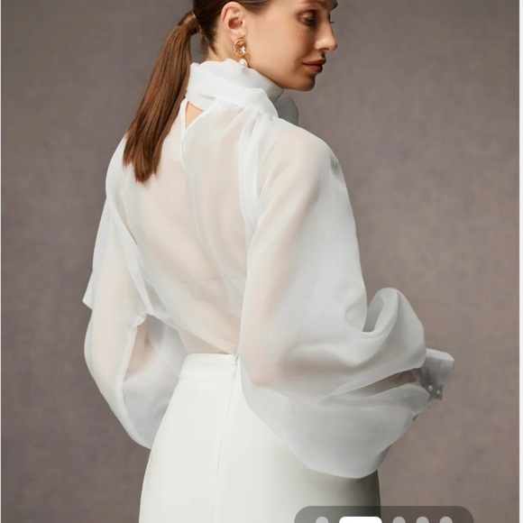 - STYLEWE White Ruffled Puff Sleeve Blouse - Picture 2 of 3